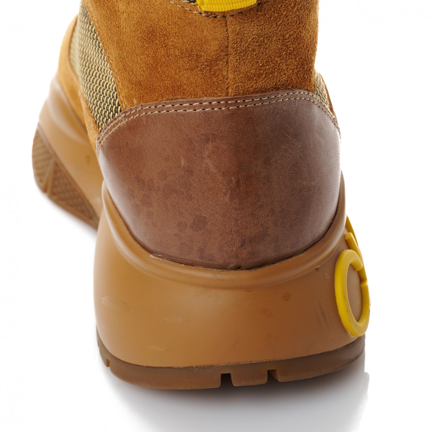 Calfskin Technical Mesh Suede Crosta Boot 37 Yellow