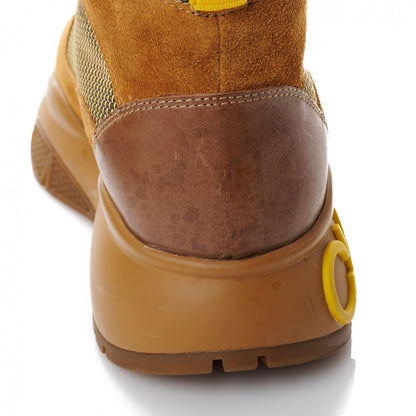 Jimmy Choo Calfskin Technical Mesh Suede Crosta Boot 37 Yellow 10 of 13