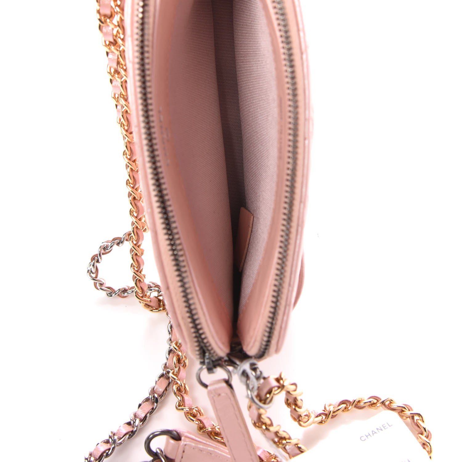 Chanel Iridescent Lambskin Calfskin Quilted Small Gabrielle Clutch With Chain Light Pink 5 of 10