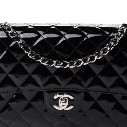 Chanel Patent Quilted Medium Double Flap Black 18 of 19