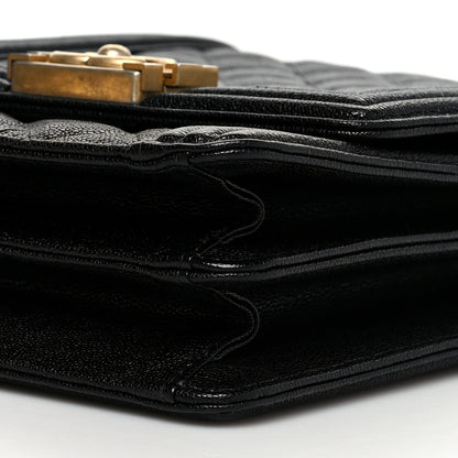 Chanel Caviar Quilted North South Boy Flap Black 10 of 10
