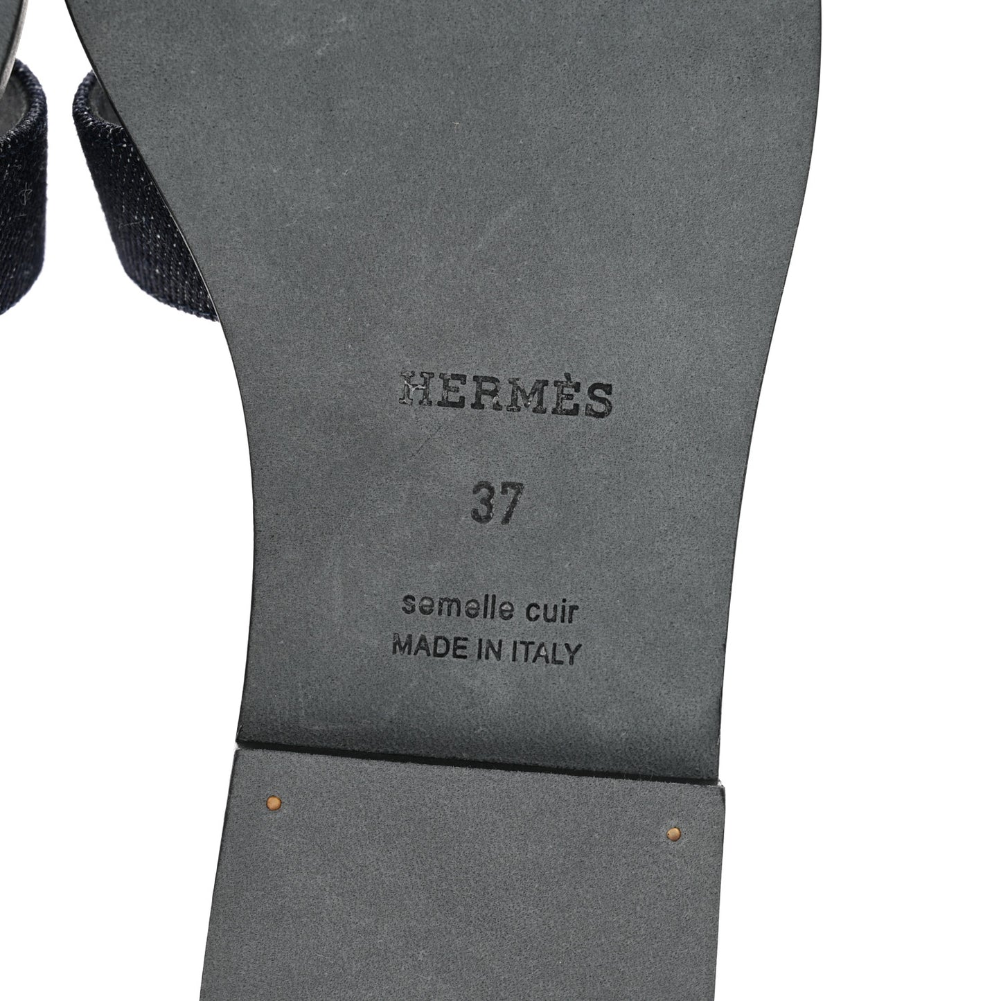 Denim Canvas Oran Sandals 37 Bleu Brut