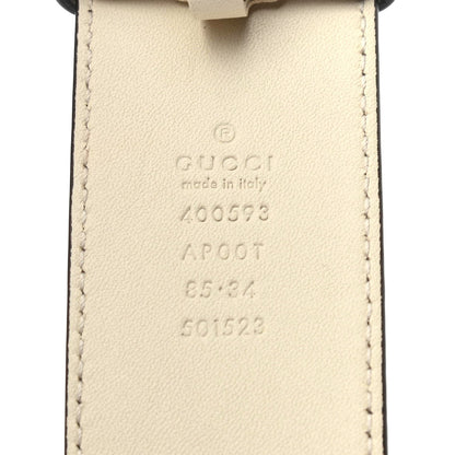 Gucci Calfskin Double G 40mm Belt 85 34 Mystic White 4 of 4