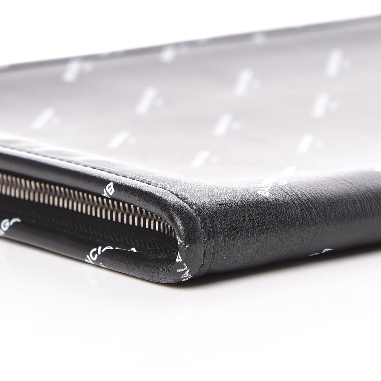 Calfskin Allover Logo Documents Case Black