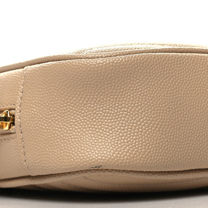 Saint Laurent Grain De Poudre Matelasse Monogram Mini Lou Camera Bag Dark Beige 9 of 10