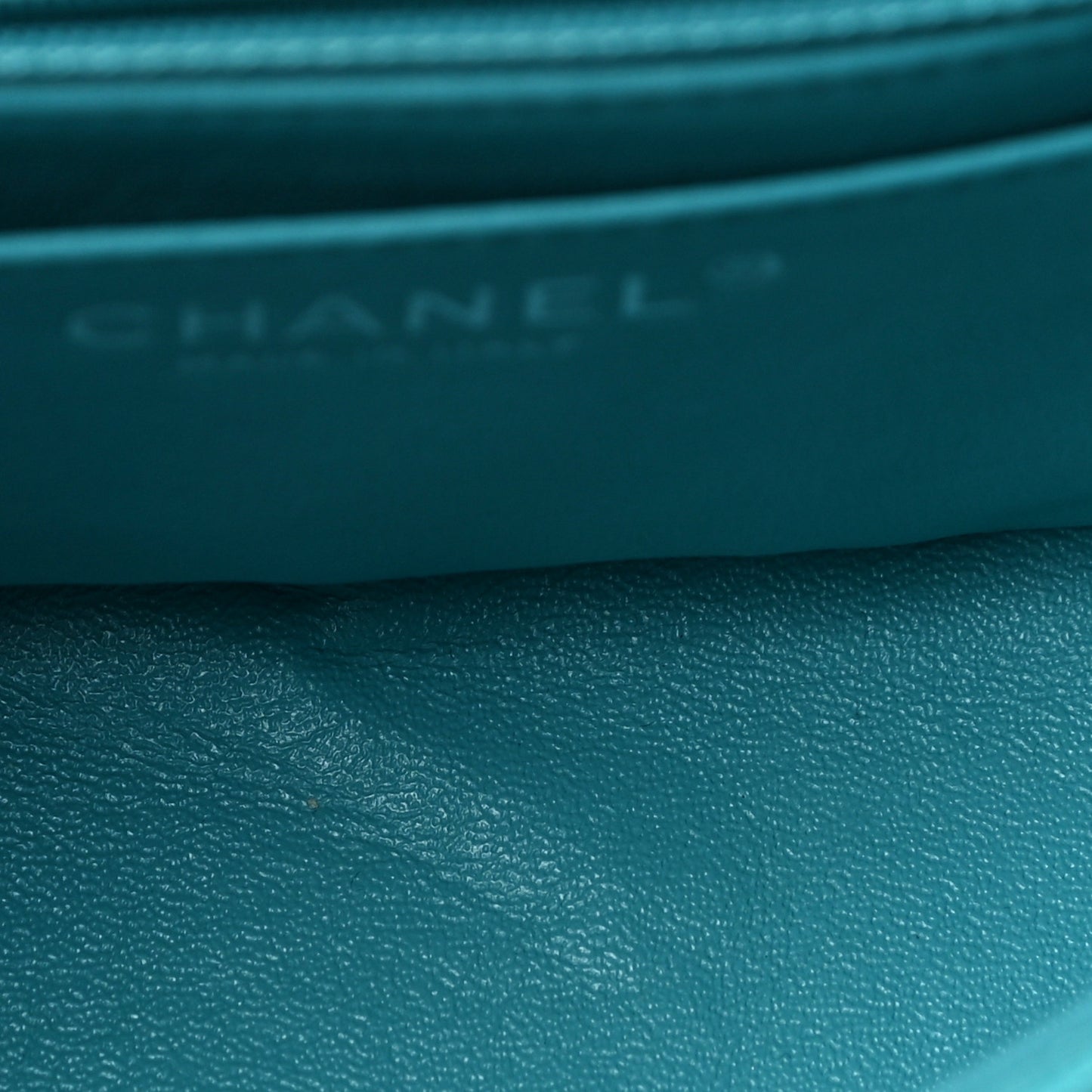 Lambskin Quilted Mini Square Flap Turquoise
