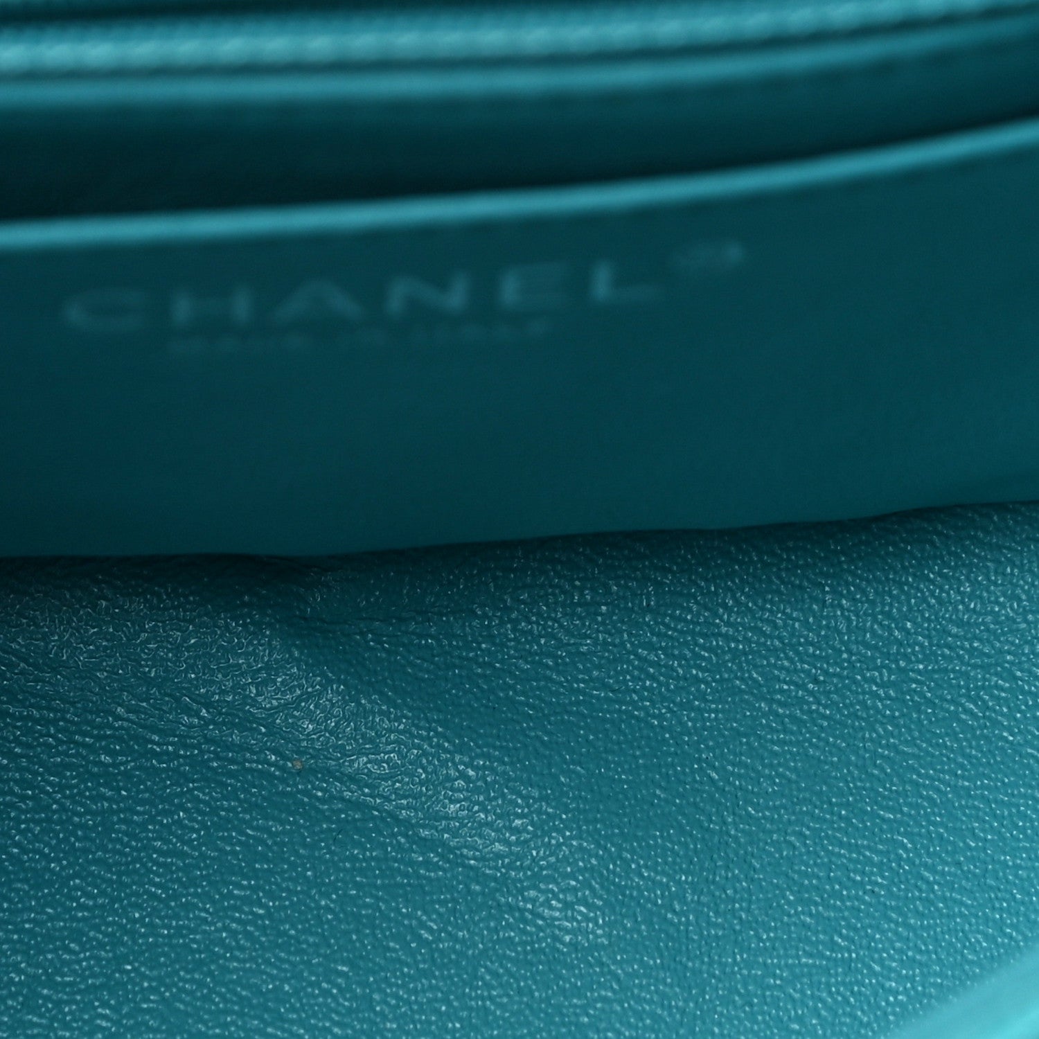 Chanel Lambskin Quilted Mini Square Flap Turquoise 11 of 14