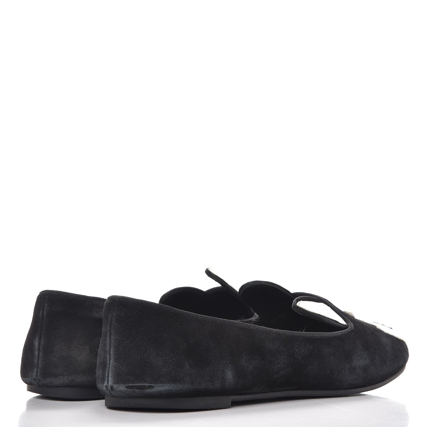Marc Jacobs MARC By Suede Neville Dog Loafers 38.5 Black 3 of 17