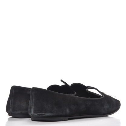 Marc Jacobs MARC By Suede Neville Dog Loafers 38.5 Black 3 of 17
