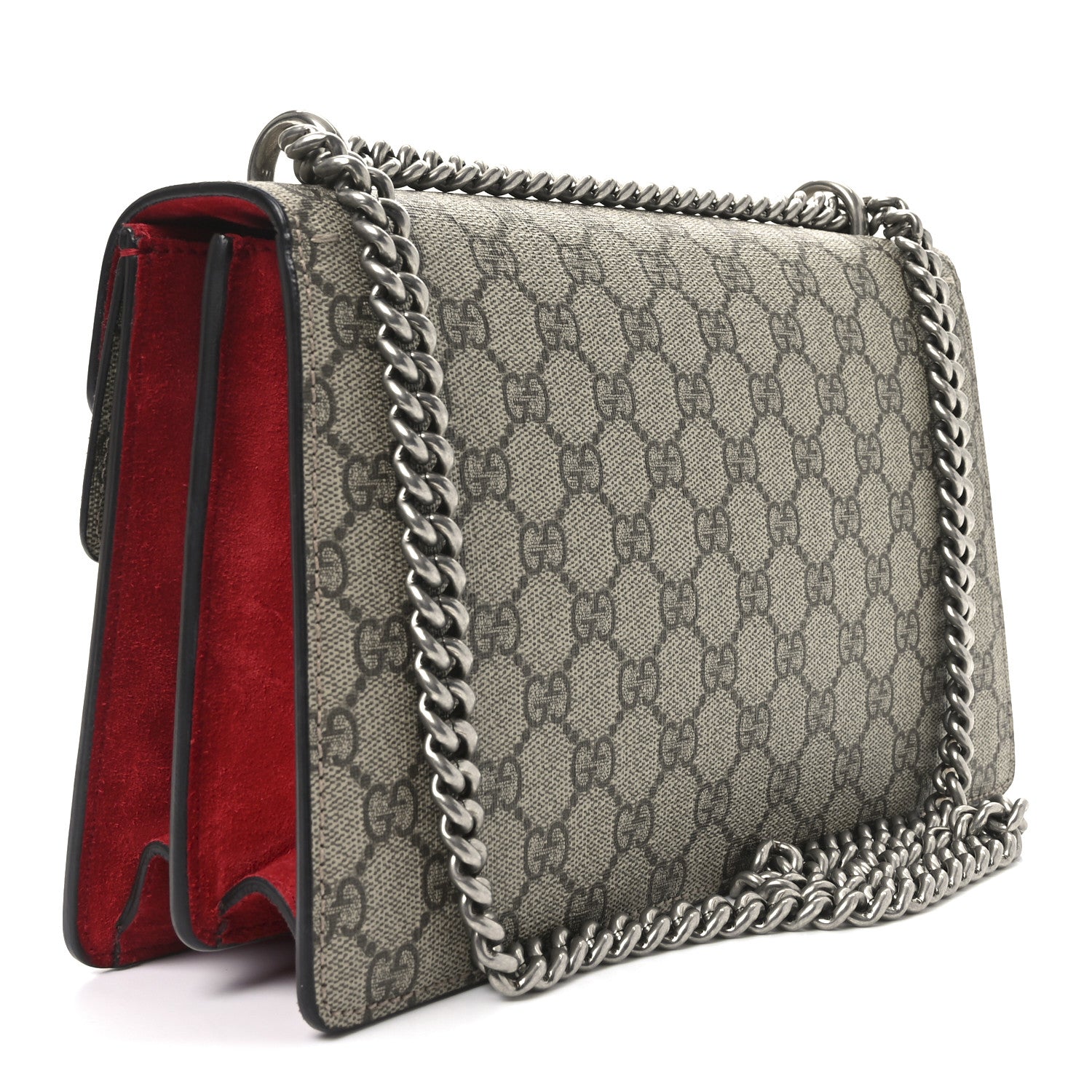 Gucci GG Supreme Monogram Small Dionysus Shoulder Bag Red 3 of 10