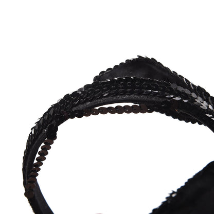 Chanel Sequin Bow Headband Black 7 of 9