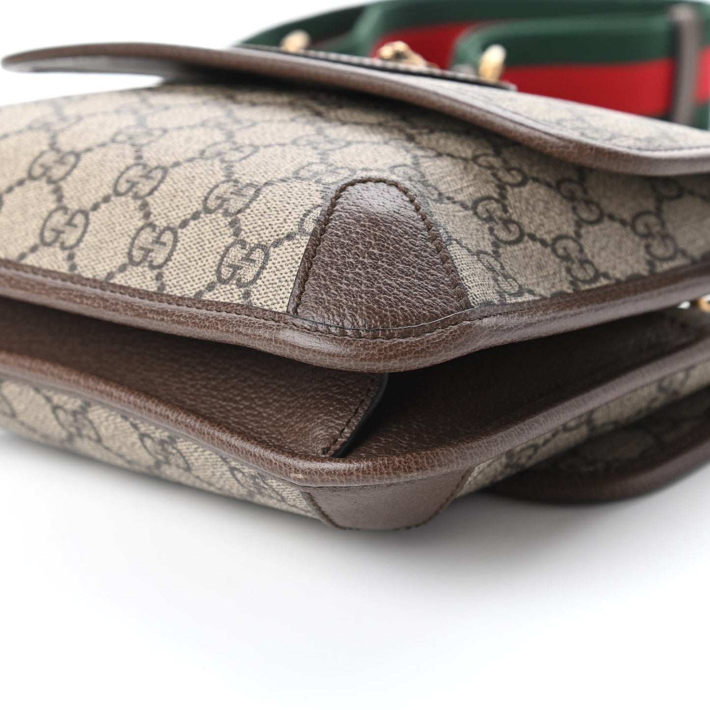 GG Supreme Monogram Web Small Neo Vintage Double Flap Messenger Bag Beige New Acero