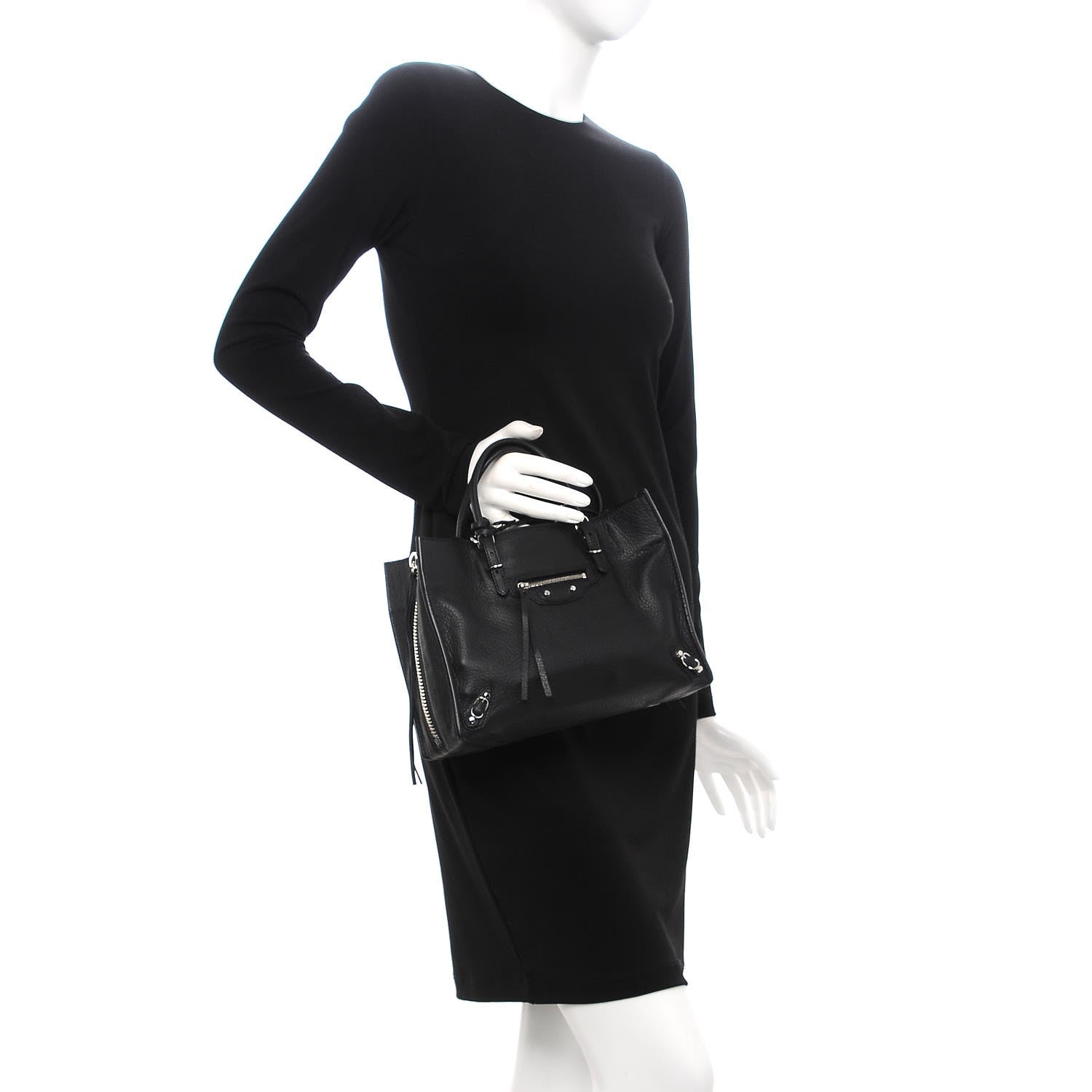 Balenciaga Veau Papier A6 Zip Around Tote Black 3 of 10
