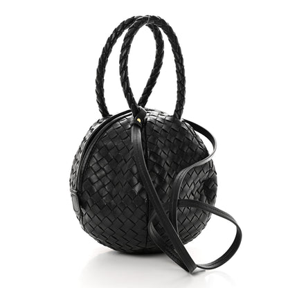 Bottega Veneta Nappa Intrecciato Mava Top Handle Bag Black 3 of 11
