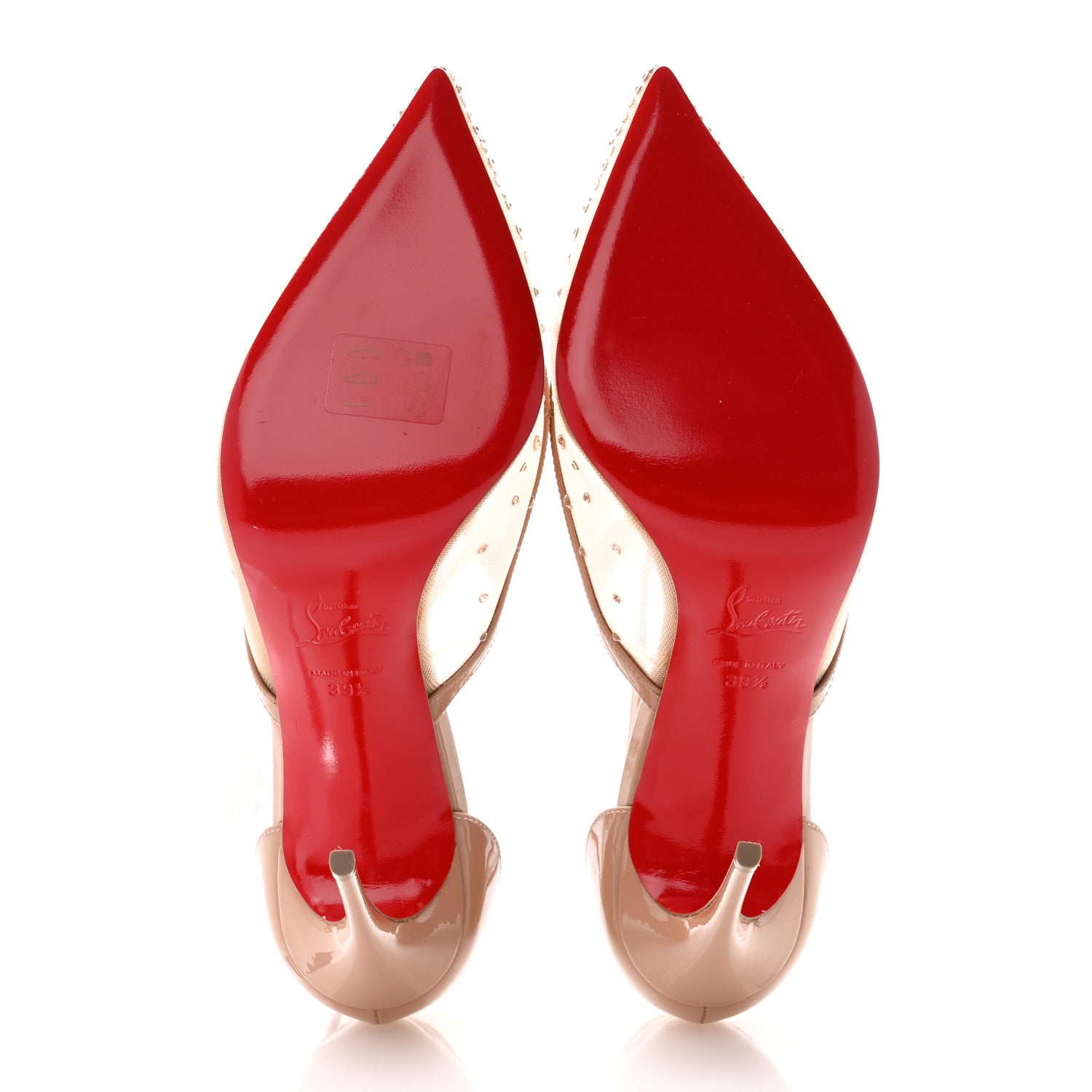 Christian Louboutin Dentelle Jacquard Strass Twistissima 100 Pumps 39.5 Light Silk 5 of 8