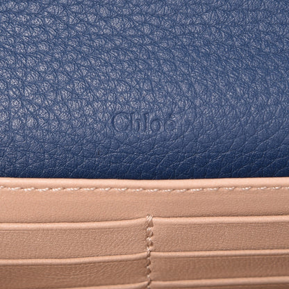 Chloe Calfskin Marcie Continental Flap Wallet Royal Navy 6 of 8