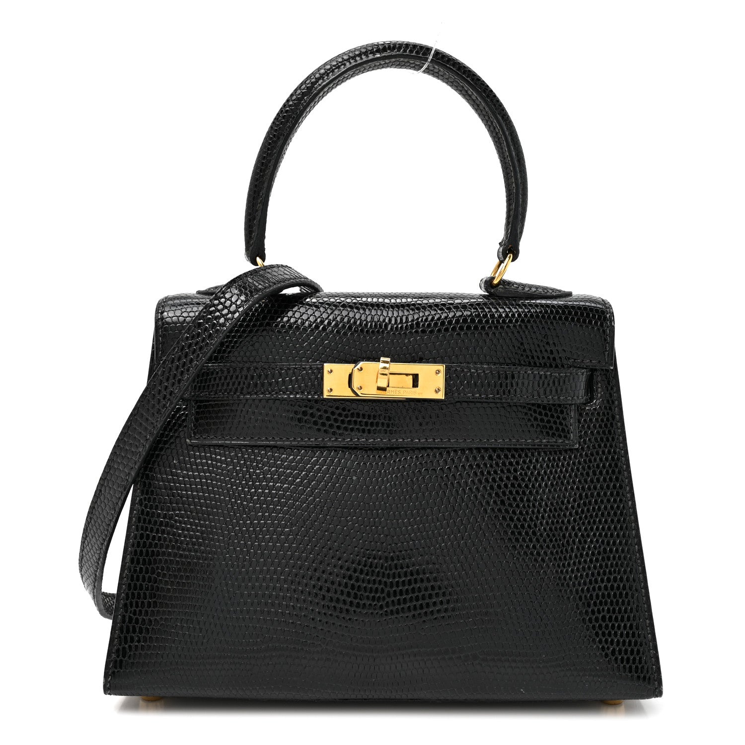 Hermes Lizard Mini Kelly Sellier 20 Black 1 of 16