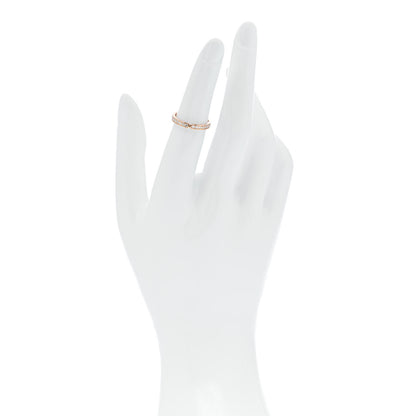 Hermes 18K Rose Gold Diamond PM Ever Kelly Wedding Band Ring 49 5 2 of 6