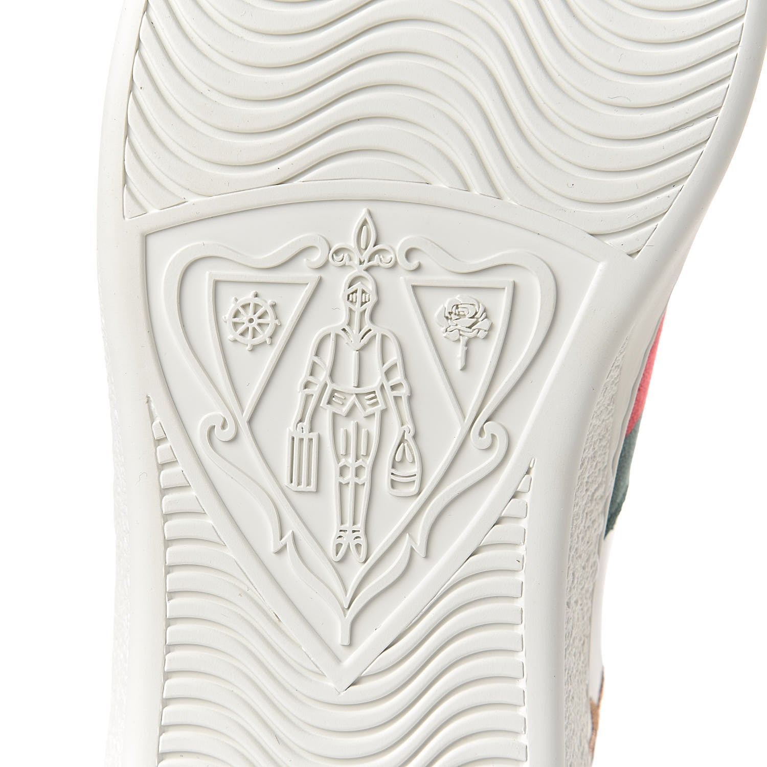 Gucci Calfskin Ayers Web Bee Star Embroidered Mens Ace Sneakers 9.5 White Green 6 of 10