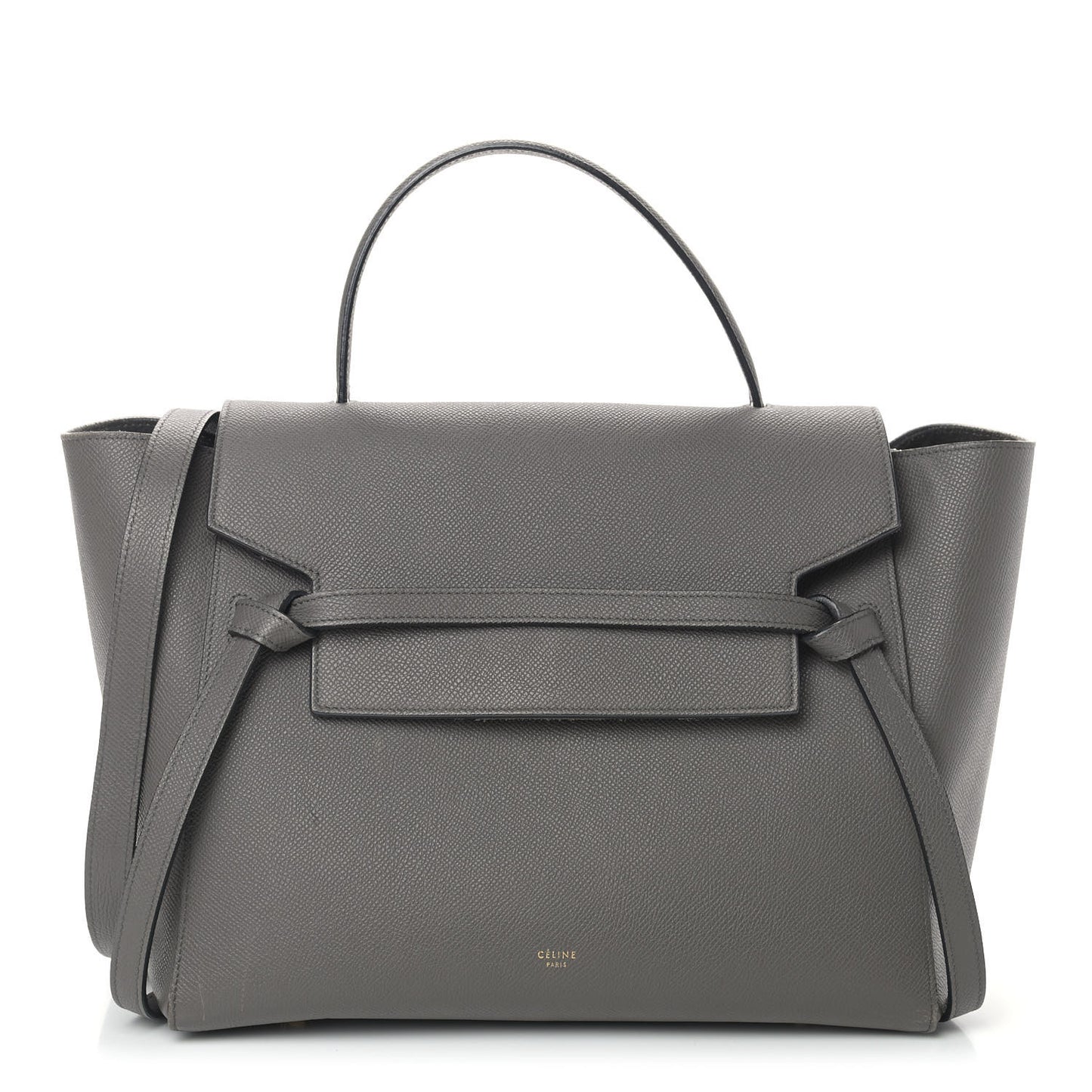 Grained Calfskin Mini Belt Bag Grey