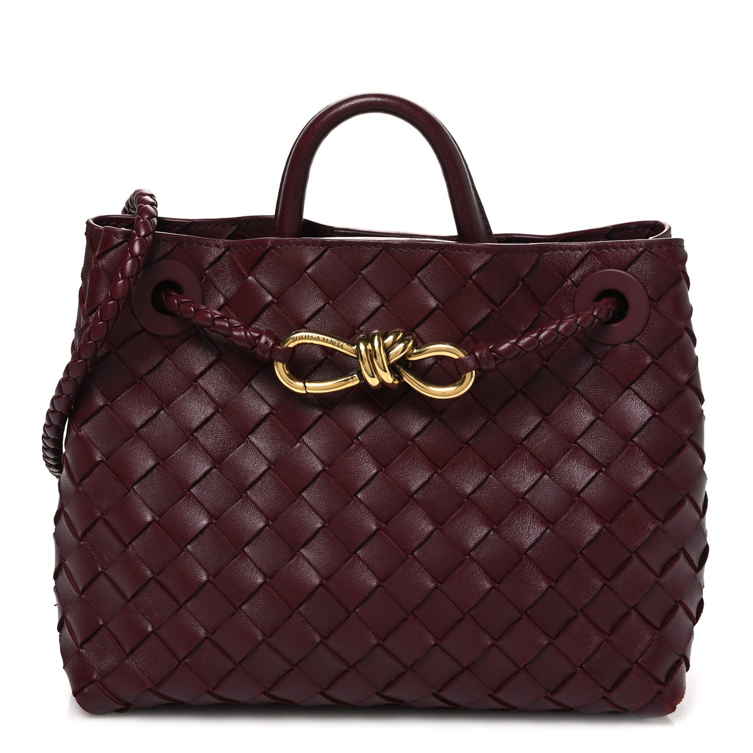 Bottega Veneta Nappa Intrecciato Small Andiamo Shoulder Bag Barolo 1 of 9