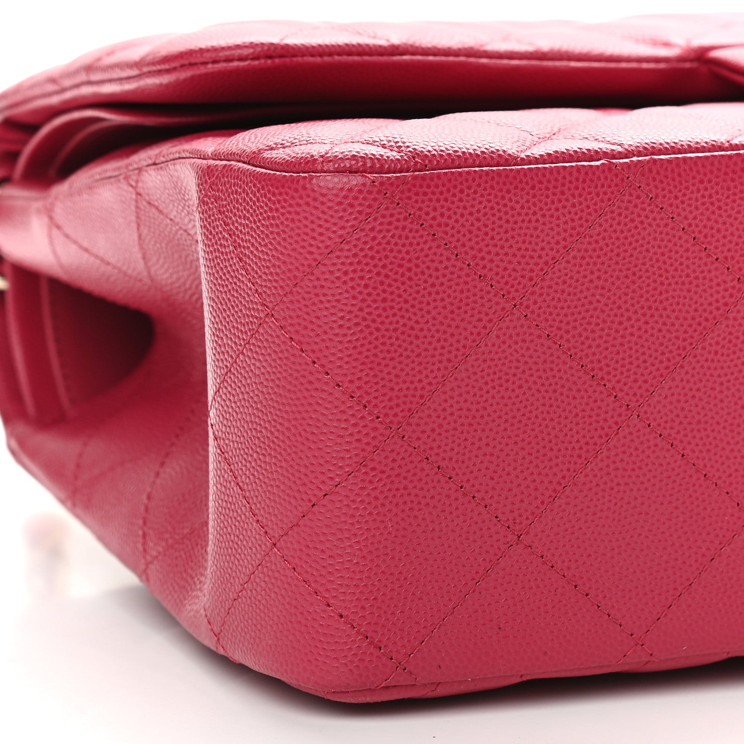 Chanel Caviar Quilted Jumbo Double Flap Dark Pink 8 of 9