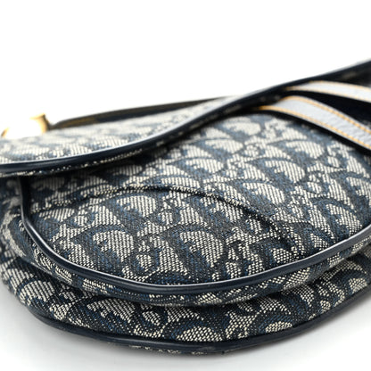Christian Dior Monogram Saddle Bag Blue 8 of 11