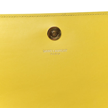 Saint Laurent Calfskin Classic Monogram Cassandre Clutch Mimosa 7 of 10