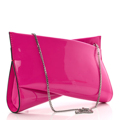Christian Louboutin Patent Small Loubi Twist Zip Chain Clutch Bag Bolerose 3 of 9