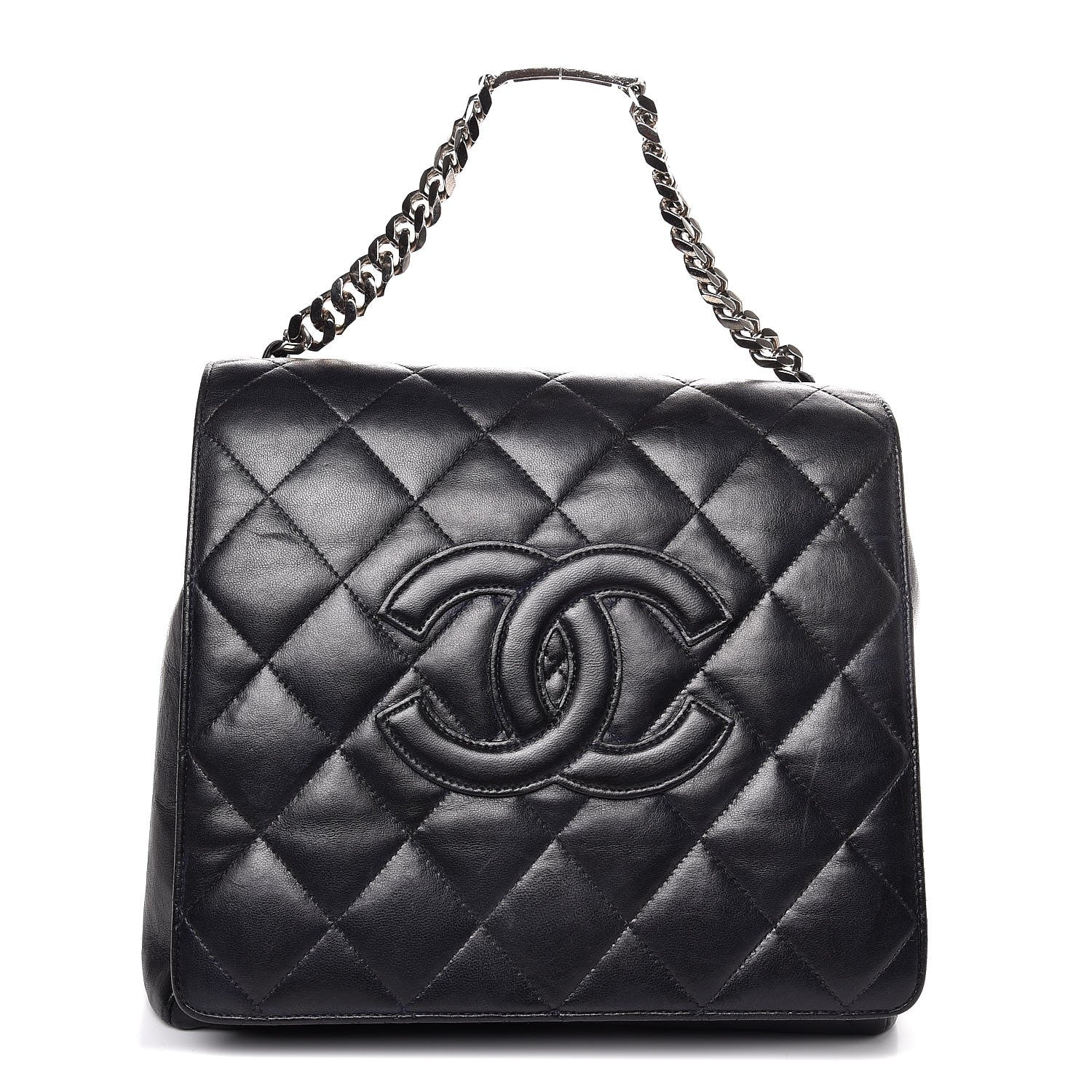 Chanel Lambskin Quilted Flap Black 1 of 8