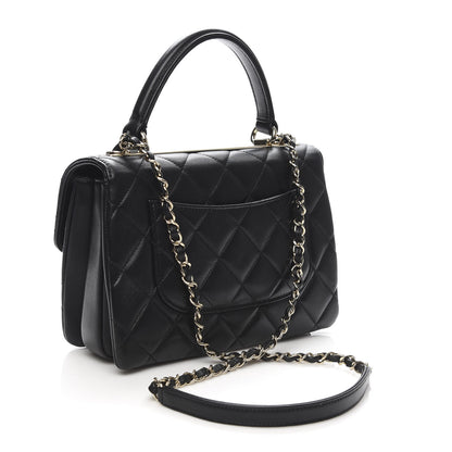 Chanel Lambskin Quilted Small Trendy CC Dual Handle Flap Bag Black 3 of 10