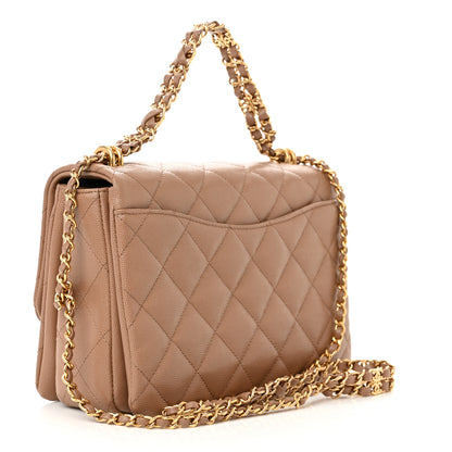 Chanel Caviar Quilted Coco First Flap Beige 3 of 11