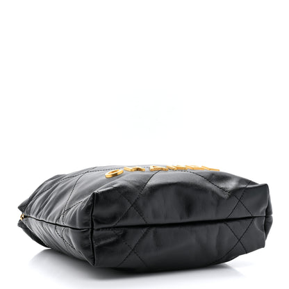 Chanel Shiny Calfskin Quilted Mini Chanel 22 Black 4 of 10