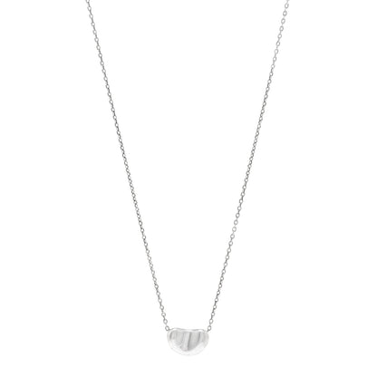 Tiffany Sterling Silver 11mm Elsa Peretti Bean Pendant Necklace 1 of 4