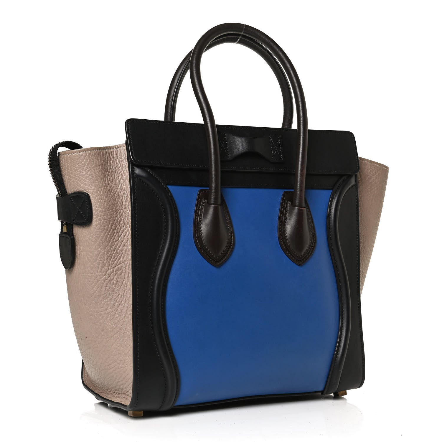 Celine Elephant Calfskin Micro Tri-Color Luggage Indigo 3 of 13