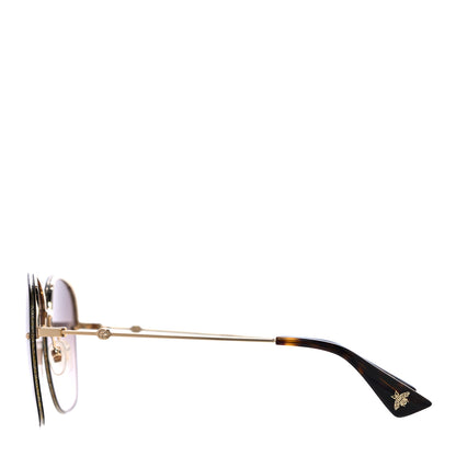 Gucci Square Frame Sunglasses GG0228S Gold 2 of 7