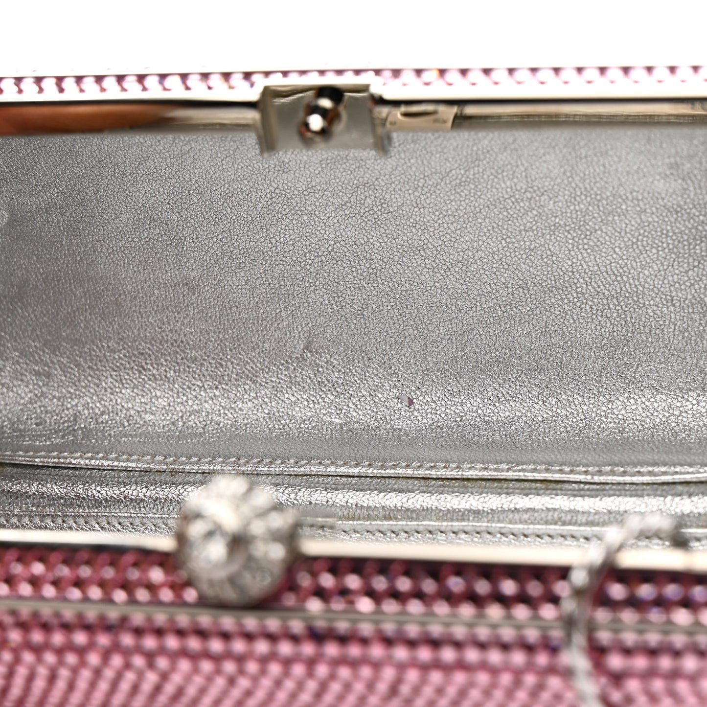 Swarovski Crystal Minaudiere Clutch Pink