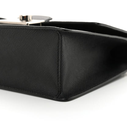 Prada Saffiano Pattina Crossbody Bag Black 10 of 10