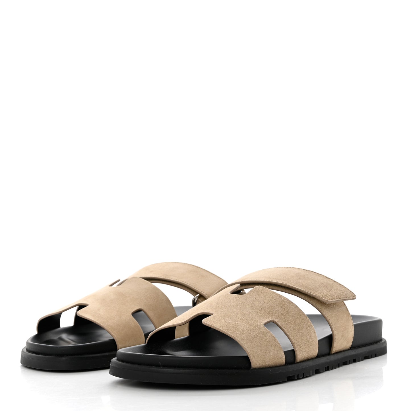 Suede Goatskin Mens Chypre Sandals 44 Beige Argile