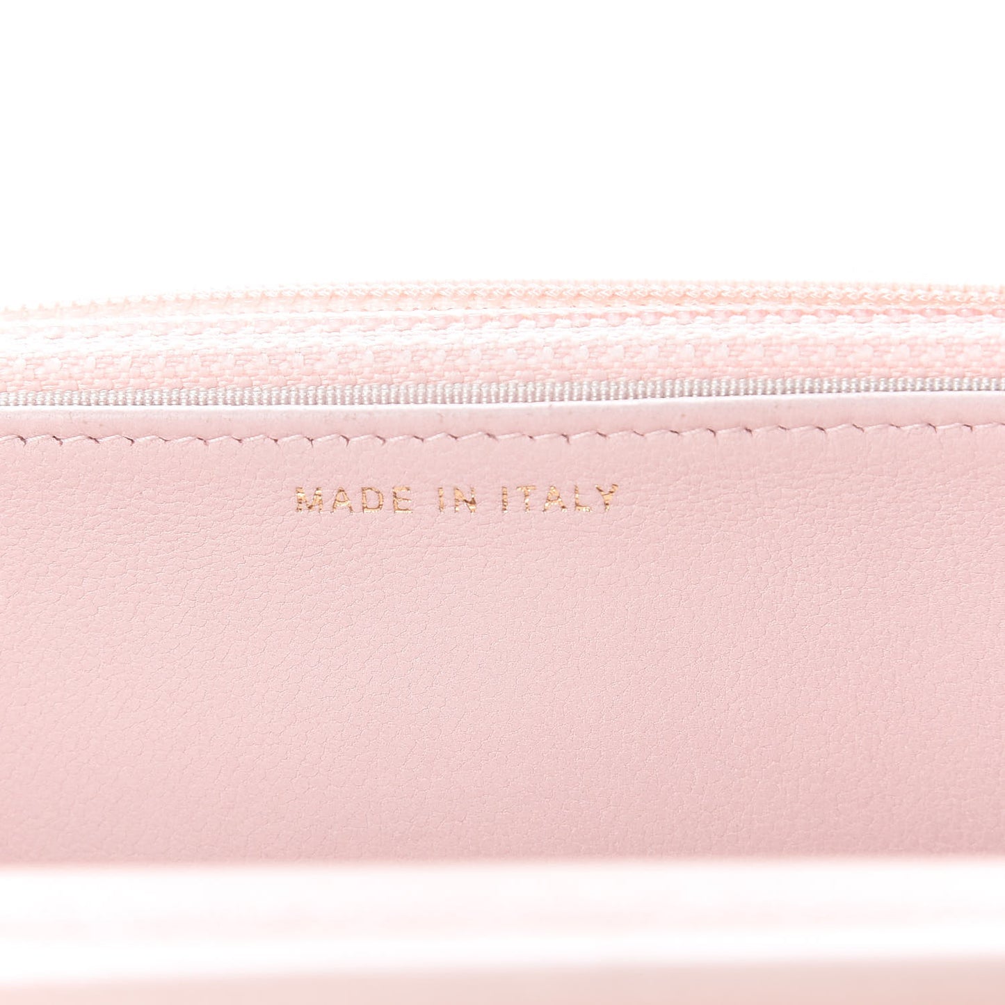 Calfskin Chevron Quilted Wallet On Chain WOC Pink