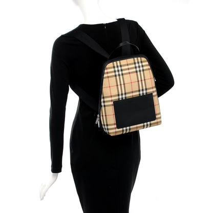 Burberry Canvas House Check Backpack Black 2 of 18