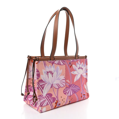 Loewe Canvas Calfskin Waterlily Print Paulas Ibiza Small Cushion Tote 3 of 9