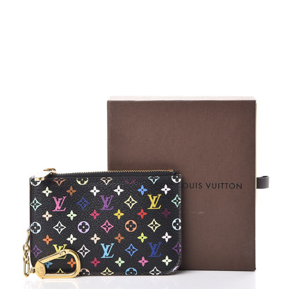 Louis Vuitton Monogram Multicolor Key Pouch Black Violet 10 of 10