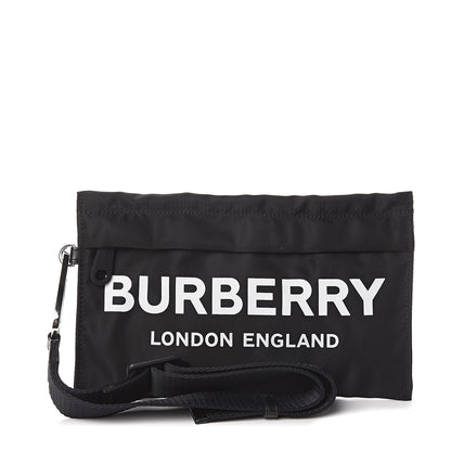 Burberry Pebble Nylon Logo Clutch Bag Black 1 of 5