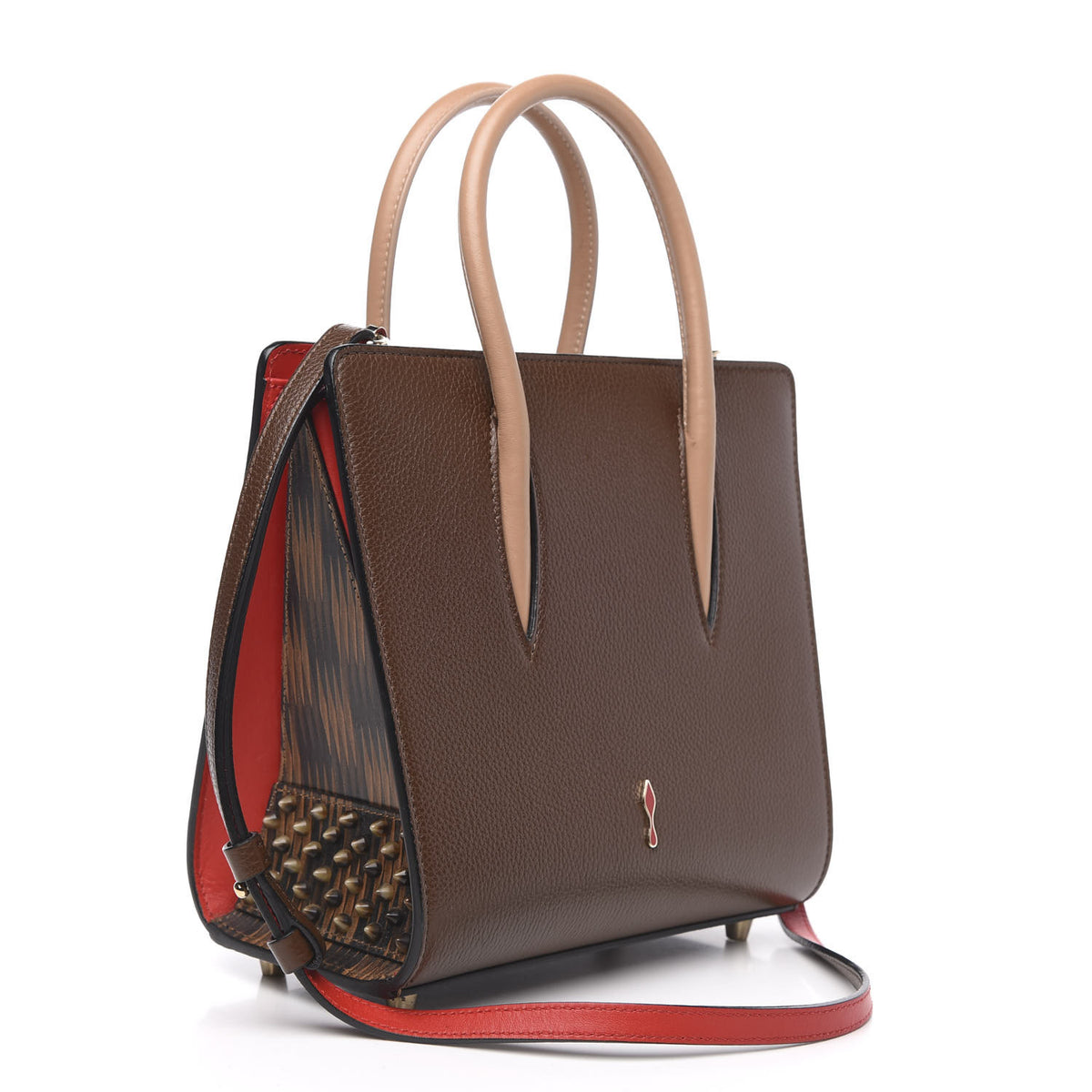 Christian Louboutin Nubuck Patch Small Eccusion Paloma Version Chatain 3 of 11