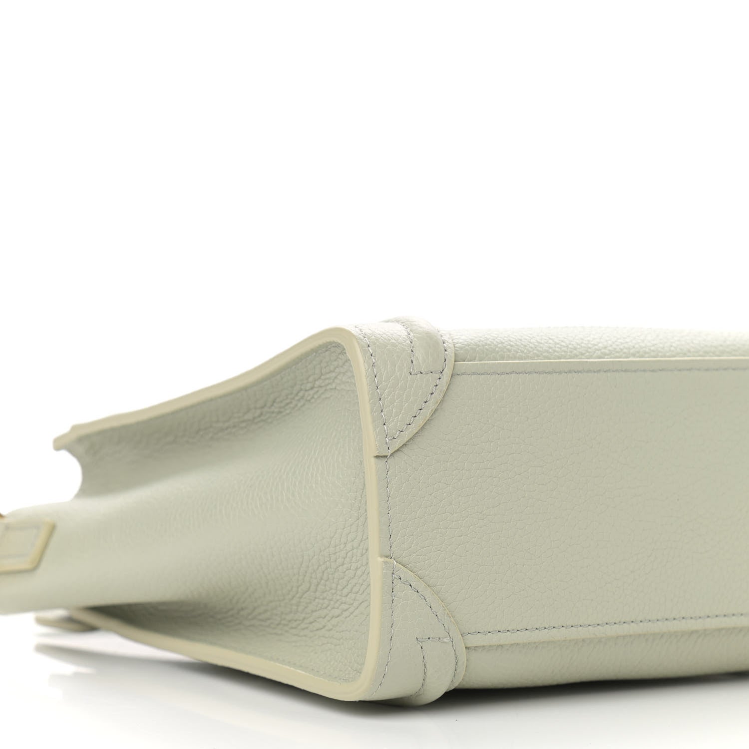 Celine Drummed Calfskin Nano Luggage Vert D'eau 8 of 9