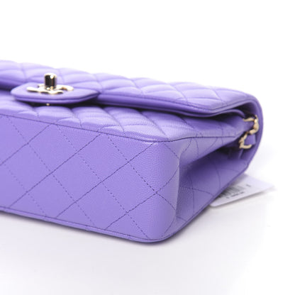 Chanel Caviar Quilted Small Double Flap Purple 9 of 11