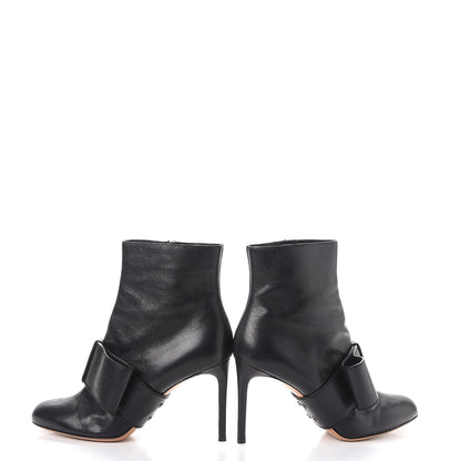 Valentino Garavani Calfskin Bow Ankle Boots 40.5 Black 6 of 14