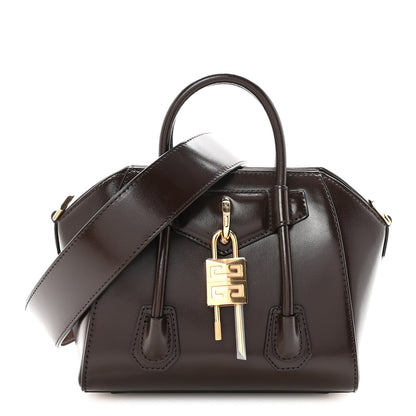 Givenchy Box Calfskin Toy Lock Antigona Shoulder Bag Ebony Brown 1 of 9