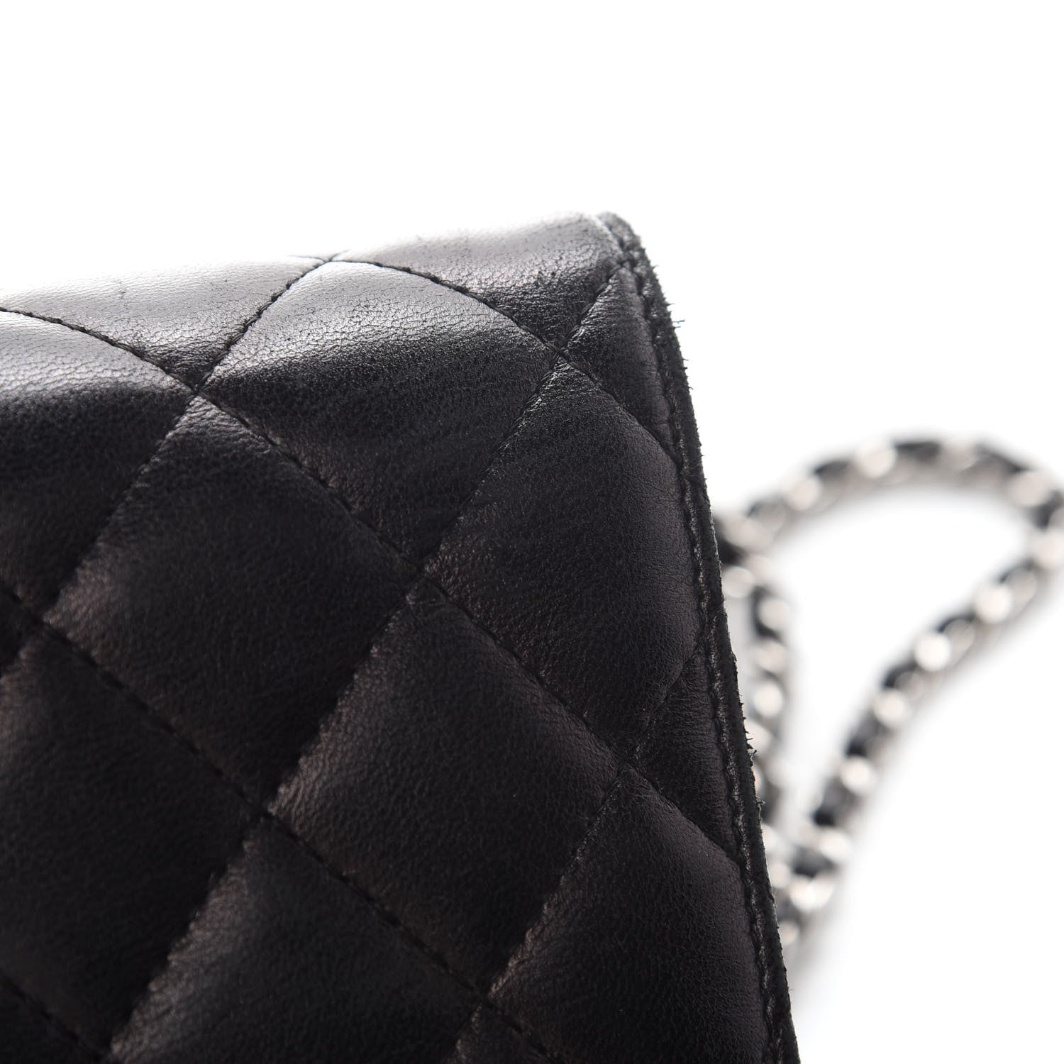 Chanel Lambskin Quilted Wallet On Chain WOC Black 12 of 12